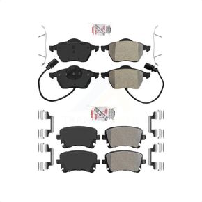 AmeriBRAKES Front Rear Semi-Metallic Disc Brake Pads Kit For 2003-2004 Audi RS6 With 312mm Diameter Rotor KNF-101692