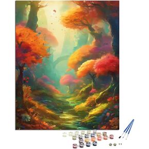 minicreat Paint and Sip Kit for Adults & Kids DIY Paint by Numbers for Teens