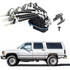 Dasbecan Spider Fuel Injector w/Retaining Bracket Compatible with GMC Chevy Pickup Truck Suburban Express Savana Cadillac 5.0L 5.7L 1996-2002 Replace# FJ504 89060440 2173029 4G1888 833221028 93441235