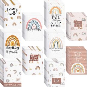 Colarr 50 Pcs Back to School Gifts Bulk Inspirational Gifts Rainbow Mini Notepads Motivational Notebooks Small Pocket Journal State Testing Gifts for Students Camp Stationery Office School Supplies
