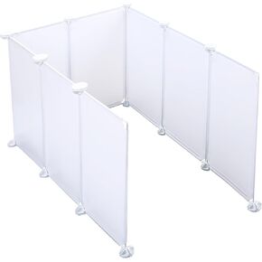 Essenhome Cat Litter Box Enclosure Splash Guard Extra Large 29.8L × 20.3W x 16.5H inch Easy Clean,NOT Included in Stainless Steel Litter Box,Metal Litter Scoop and Cat Litter Mat (White)