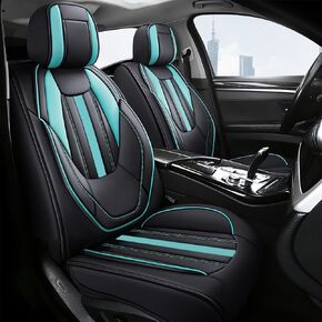 Two Seat Covers for Ford Mustang 2020-2024,Waterproof Anti-slip Wear-resistant Sport Leather Car Seat Cushions,Breathable Car Interior Protectors (Standard&Black)