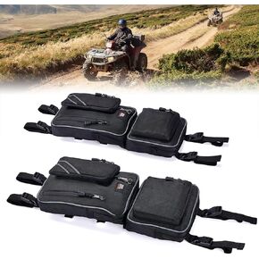 KEMIMOTO ATV Fender Bag with Cup Holder 2 Pack Universal ATV Storage Bags 1680D Four-Wheeler Tank bags Front/Rear Fender Saddle Bag Compatible with Sportsman Fourtrax Foreman Outlander Grizzly Cfmoto