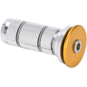 VBESTLIFE Bike Headset Expander Stem,Compression Plug Thread CNC Knurling Reusable Clear Texture for Carbon Fiber Front Forks