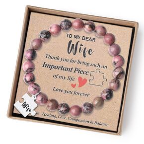 Gifts for Wife Birthday Gift Ideas Wife Gifts from Husband Bracelets Women Cool Anniversary Gifts for Wife Mothers Day Christmas Stocking Stuffers Valentines Easter