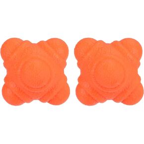 M METERXITY 2 Pack Reaction Ball - TPR Low Difficulty Flexibility Training Ball Apply to Sports Exercise Daily Use (43 x 43 x 53mm, Orange)