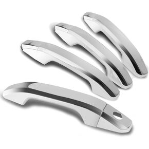 Tutor Auto Chrome Door Handle Covers Compatible with Chevrolet Silverado Tahoe Suburban Avalanche, GMC Yukon Sierra, Cadillac Escalade 2007-2014 - Without Passenger Keyhole