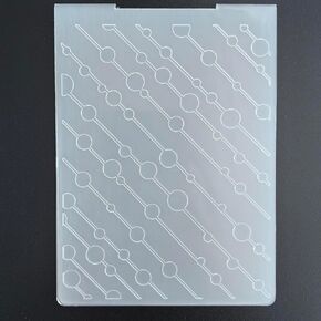 NZJ Abstract Frame Grid Line Baby Pattern Plastic Embossing Folders for Card Making Scrapbooking and Other Paper Crafts (Abstract)