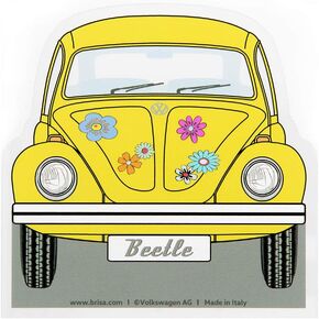 BRISA VW Collection - Volkswagen Polycarbonate Ice Scraper Windshield Scraper Snow Remover Winter Car Accessory in Beetle Design (Front/Yellow)