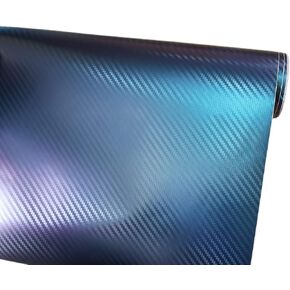 Chameleon Blue to Purple Carbon Fiber Car Vinyl Wrap Sticker Decal Sheet Self Adhesive Bubble Free (1ft x 10ft)