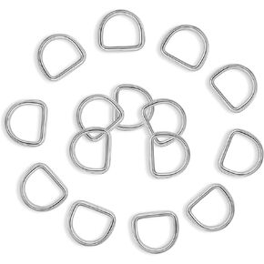 BEYOURD 1-inch Metal D Ring, Heavy-Duty Dee Rings - Stainless Steel, Welded, for Dog Collars, Backpacks, Webbing Straps