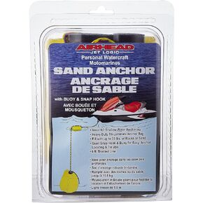 Airhead PWC | Shallow Water Sand Anchor, Yellow, 8.5" x 6" x 4" (Length x Width x Height)