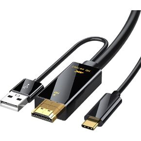 suckoo Replacement HDMI to USBC Cable Converter with USB 1.8M Male to Male Compatible PC Host HDMI External TYPEC Monitor TV Projector Adapter 4K60HZ 3840@2160