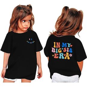 Zylkor Toddler Big Sister Shirts in My Big Sister Era Girl Graphic T-Shirt Casual Toddler Infant Girls Outfits