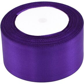 AKOAK 2 inches 25 Yards Purple Satin Ribbon Perfect for Wedding, Gift Wrapping