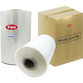 SIPA 14" 60 Gauge Polyolefin Shrink Film Heat Wrap POF Centerfold 4375' feet (1)