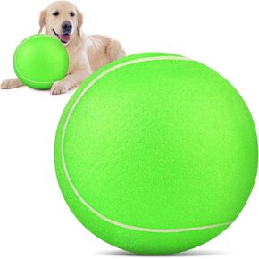 QDAN Giant Large Tennis Ball for Dogs: 9.5" Premium Balls for Dog for Outdoor Play Chasing, Big Tennis Ball Dogs Toy, Tennis Ball for Small Medium Large Dogs, Pet Ball Birthday, Yellow in Saudi Arabia