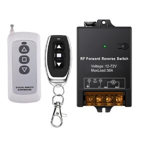 idealWIN Forward Reverse Remote Switch MaxLoad 30A,Remote Winch Switch 12V/24V/36V/48V/72v, up to 168 ft Remote Range for Motor/Linear Actuator/Towing Winches etc(with momentary funtion)