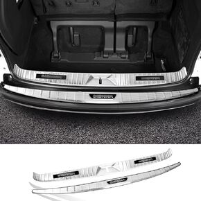 ERIDANUS Auto Accessories Fit for Toyota Sienna 2023 2022 2021 Rear Outside Bumper Sill Plate Guard Cover Trim (Black) Stainless Steel 2 PCS