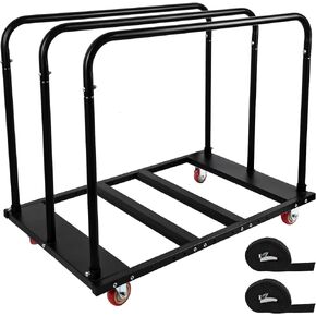 عربة طاولة قابلة للطي من إيستريكسون، عربة حائط جافة مقاس 45.6 بوصة × 29 بوصة × 36.2 بوصة مع عجلات دوارة من البولي يوريثان، طاولة دوللي للخدمة الشاقة مع 1800 رطل وسعة 10 طاولات لمناسبات الحفلات، أثاث الفندق، المصانع، المستودعات in Kuwait