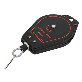 Retractable Pulley Spring Balancer, Retractable Spring Balancer Tool Fixtures Holder Hanging Capacity 0.6~2.0kg ES620(Black)