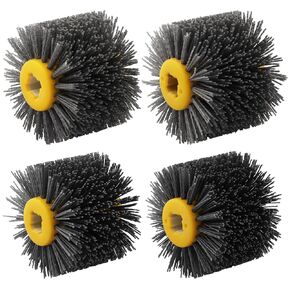 Rocaris 4 Pack Abrasive Nylon Drawing Wheel, 4.7" x 4" Wire Drawing Brush Tool, for Wooden Furniture Floor Burnishing Polishing 240Grit, 320Grit, 400Grit, 600Grit