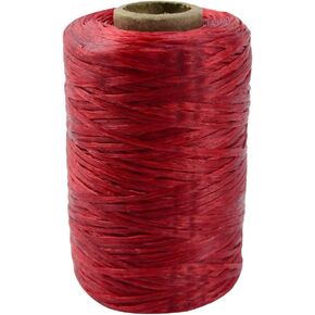 Treasure Gurus Single Spool Artificial Deer Sinew Waxed Beading Craft Poly Thread Red Wax Sinue