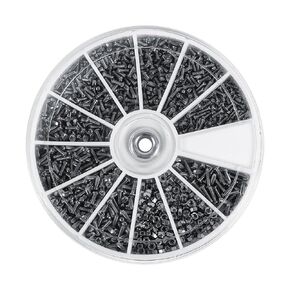 600pcs Screws and Nuts, Stainless Steel Nut and Bolt Assortment Kit M1 M1.2 M1.4 M1.6 for Watches Glassess