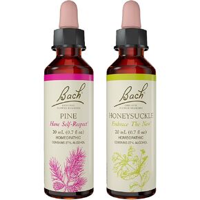 Bach Original Flower Remedies 2-Pack, Let It Go" - Honeysuckle, Pine, Homeopathic Flower Essences, Vegan, 20mL Dropper x2