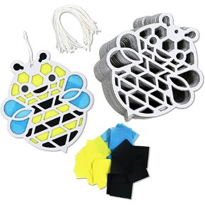 Kipp Brothers Bumblebee DIY Suncatcher Tissue Paper Paper Crafts- Great for classrooms, Birthday Parties & More (24 Per Pack)
