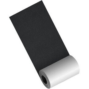 Jewkot Pack-1 Car Leather Seat Repair Sticker, 3" x 60" Cutable Anti-Scratch Wear Resistant Repair Tool for Sofa Wall, Self Adhesive Waterproof Patch, Universal for Car Maintenance Accessory (Black)