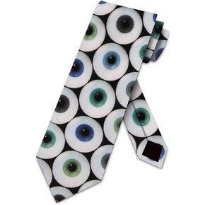 Three Rooker Eyeballs Ties Eye Neckties Optometrist Tie Mens Neck tie