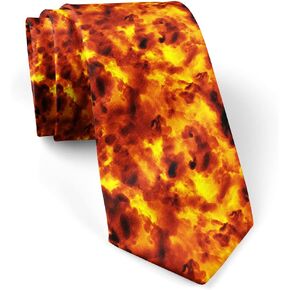 ( Fire Flame ) Fashion Novelty Necktie, Conversation Neckwear Ties Great for Party and Events