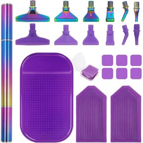 AIFUDA 22 Pcs Diamond Art Paintings Pen Kits, 5D Diamond Art Paintings Accessories Tool with 12 Pcs Screw Thread Tips for DIY Painting Crafts