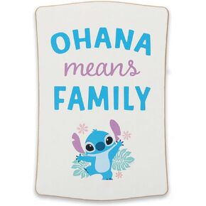 Disney Lilo and Stitch Ohana Means Family Tropical Wood Wall Decor - Cute Stitch Sign for Home Decorating