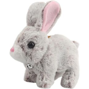 A-SZCXTOP Electronic Plush Hopping Rabbit Toys for for Toddlers Kids,Realistic Fun Bunny Interactive Pet Toys for Easter Christmas Birthday Gift,Walking,Wiggle Ears,Twitch Nose,Sounds (Tie Dye Gray) in Saudi Arabia