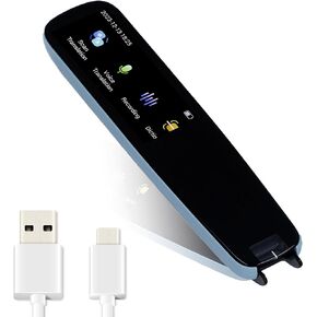 HURRISE Scan Reader Pen,Text to Speech Device for Dyslexia, Exam Reading Pen, Langage Translator,International Edition ABS Multifunctional Smart Voice Translator Pen (Blue)