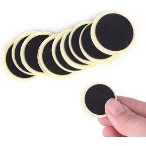 Calsgkspray 24Pcs Black Bike Tire Patch Kit,Glueless Bike Repair Patch, Round Bicycle Tube Patches, Bike Inner Tube Repair Kit, Bike Patch Kit for Road and Mountain Bikes Tire Repair Kits, Cycling