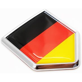 Overdecor Germany Flag Decal German Sticker Emblem Flags for Bumper (2 Pack)
