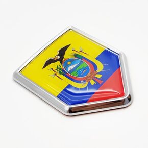 Overdecor Ecuador Flag Decal Ecuadorian Sticker Emblem Flags for Bumper (2 Pack)