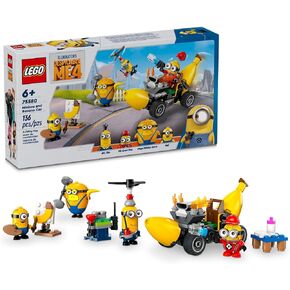 LEGO Despicable Me 4 Minions and Banana Car Toy Gift for Kids, Fun Illumination’s Despicable Me Toy Playset, Creative Building Minions Toy for Boys and Girls Aged 6 and Up, 75580