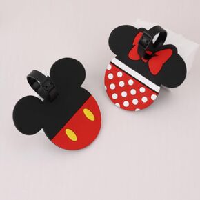 Cute Luggage Tags for Suitcases 2-Pack Cute Silicone Luggage Tag with Name ID Card Funny Suitcase Label (Cartoon pattern-01)