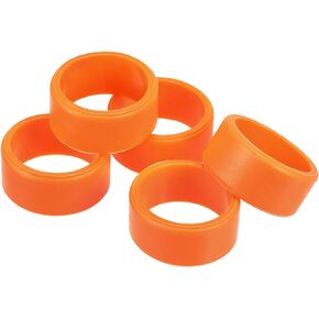 MECCANIXITY Silicone Rubber Bands Rings Non-slip 1" Flat Width 18mm ID Blue for Wrapping Paper, Cord Wraps, Bundle 5pcs
