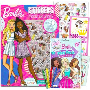Barbie Coloring Books for Kids Ages 4-8 - Bundle with Barbie Activity Book with Puffy Stickers Plus Barbie Play Pack, More | Barbie Activity Set for Girls