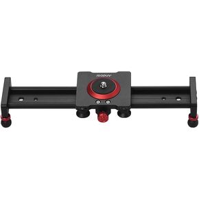Andoer 30cm/12inch Aluminum Alloy Camera Track Slider Video Stabilizer Rail for DSLR Camera Camcorder DV Film Photography, Load up to 11Lbs