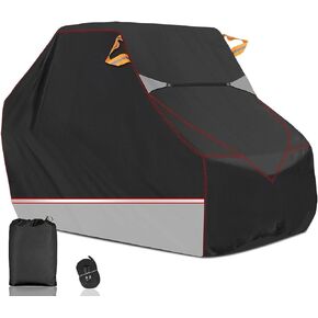 UTV Cover Waterproof, Outdoor All-Weather Protection, Compatible with Polaris RZR Can-Am Yamaha Honda Kawasaki Suzuki. with Reflective Strip, Handle and Storage Bag, 2-3 Seats
