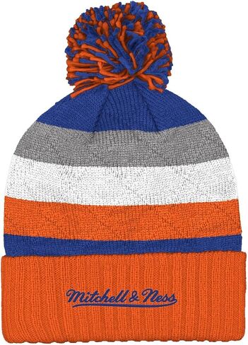 Mitchell & Ness NBA "Quilted Crown" Cuffed Knit Hat w/Pom in Saudi Arabia