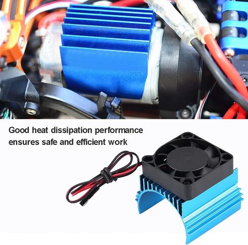 Electric Motor Heat Sinks to fit 775 Motor rc Motor Heat Sink 4×4×4 Universal Cooling fin Set Heat Sink with Fan for 1 10 rc car 4074 4274 1515 Motor in Saudi Arabia