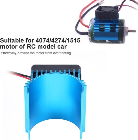 Electric Motor Heat Sinks to fit 775 Motor rc Motor Heat Sink 4×4×4 Universal Cooling fin Set Heat Sink with Fan for 1 10 rc car 4074 4274 1515 Motor in Saudi Arabia