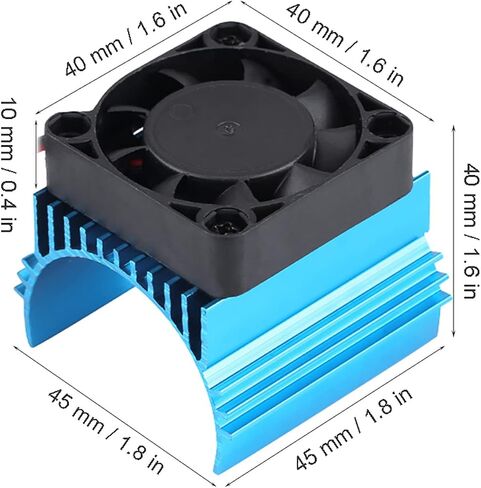 Electric Motor Heat Sinks to fit 775 Motor rc Motor Heat Sink 4×4×4 Universal Cooling fin Set Heat Sink with Fan for 1 10 rc car 4074 4274 1515 Motor in Saudi Arabia